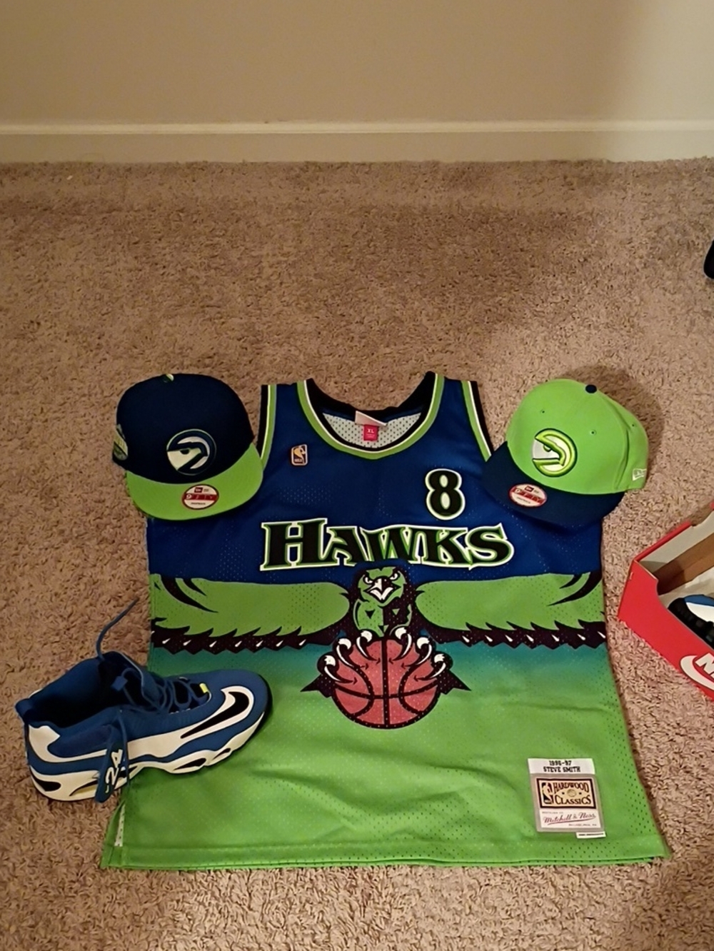 ATLANTA HAWKS STEVE SMITH MITCHELL & NESS JERSEY #8
